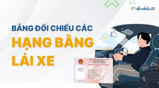 B1, B2 sang B, C: Bảng đối chiếu hạng bằng lái xe mới nhất 2026