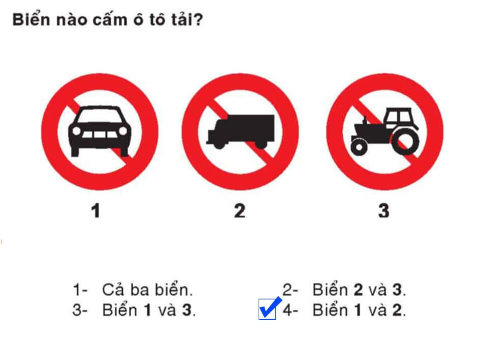 Câu 310 - Bộ 600 câu hỏi ôn thi giấy phép lái xe