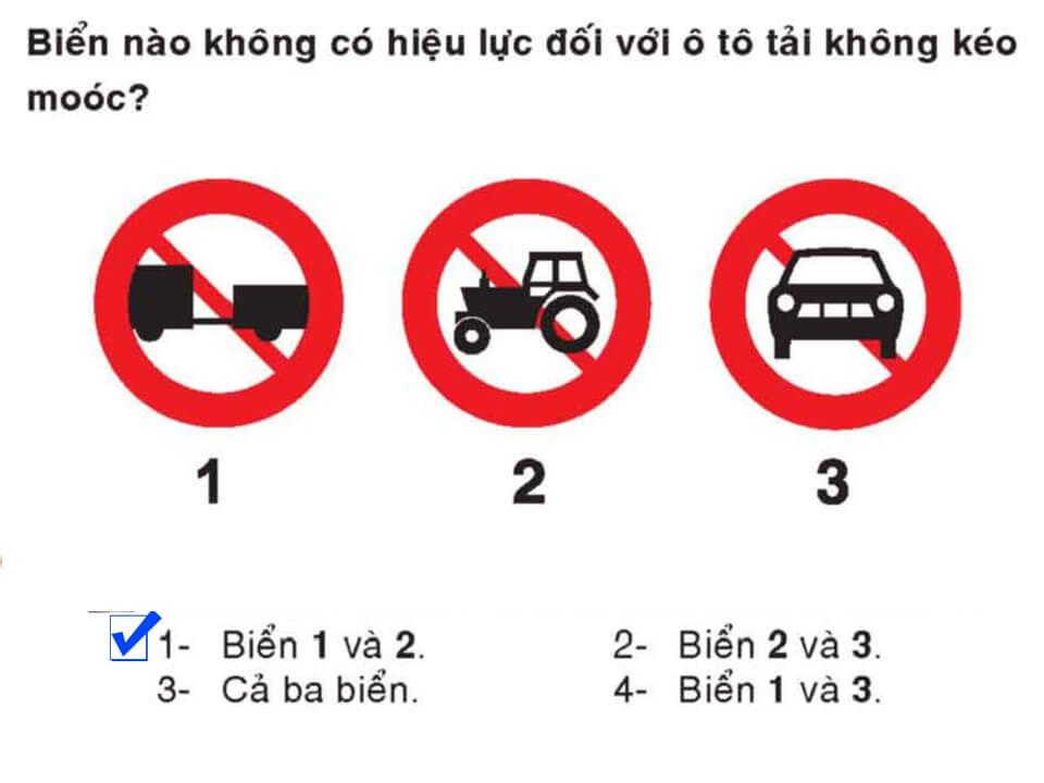 Câu 385 - Bộ 600 câu hỏi ôn thi giấy phép lái xe