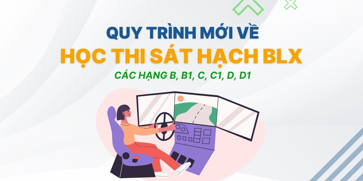 Quy trình mới về học thi sát hạch bằng lái xe các hạng B, B1, C, C1, D, D1 lý thuyết và mô phỏng